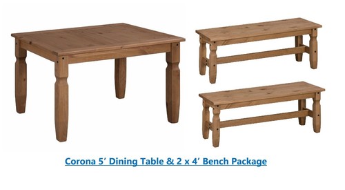 Corona dining table - 5',