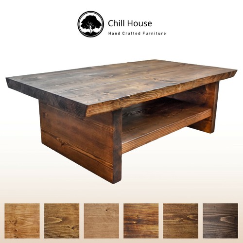 Waney live edge coffee table - live,