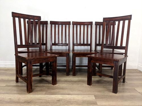 Dining chairs solid oak - ,